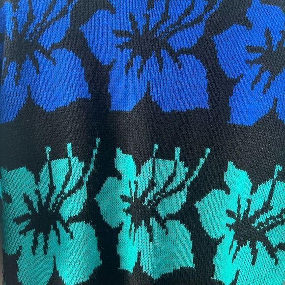 Jamenits Women's Floral Crew Neck Multicolor Pullover Sweaters Size Medium - Picture 3 of 7